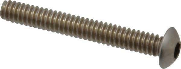 Value Collection - #10-24 UNC Hex Socket Drive, Button Screw - Grade 18-8 Stainless Steel, 1-1/2" Length Under Head - Apex Tool & Supply