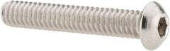Value Collection - 1/4-20 UNC Hex Socket Drive, Button Screw - Grade 18-8 Stainless Steel, 1-1/2" Length Under Head - Apex Tool & Supply