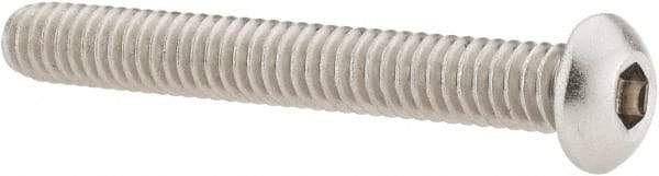 Value Collection - 1/4-20 UNC Hex Socket Drive, Button Screw - Grade 18-8 Stainless Steel, 2" Length Under Head - Apex Tool & Supply