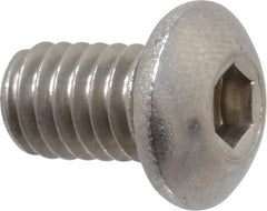 Value Collection - 5/16-18 UNC Hex Socket Drive, Button Screw - Grade 18-8 Stainless Steel, 1/2" Length Under Head - Apex Tool & Supply