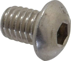 Value Collection - 3/8-16 UNC Hex Socket Drive, Button Screw - Grade 18-8 Stainless Steel, 1/2" Length Under Head - Apex Tool & Supply
