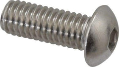 Value Collection - 3/8-16 UNC Hex Socket Drive, Button Screw - Grade 18-8 Stainless Steel, 1" Length Under Head - Apex Tool & Supply