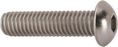Value Collection - 3/8-16 UNC Hex Socket Drive, Button Screw - Grade 18-8 Stainless Steel, 1-1/2" Length Under Head - Apex Tool & Supply