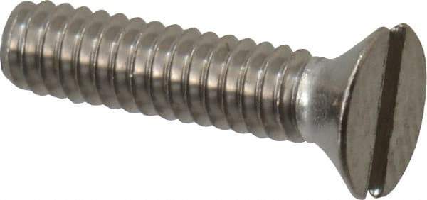 Value Collection - #2-56 UNC, 3/8" OAL Slotted Drive Machine Screw - Flat Head, Grade 18-8 Stainless Steel, Uncoated, Without Washer - Apex Tool & Supply