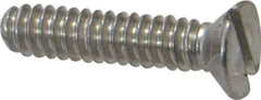Value Collection - #4-40 UNC, 1/2" OAL Slotted Drive Machine Screw - Flat Head, Grade 18-8 Stainless Steel, Uncoated, Without Washer - Apex Tool & Supply