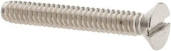 Value Collection - #6-32 UNC, 1" OAL Slotted Drive Machine Screw - Flat Head, Grade 18-8 Stainless Steel, Uncoated, Without Washer - Apex Tool & Supply