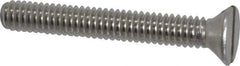 Value Collection - #8-32 UNC, 1-1/4" OAL Slotted Drive Machine Screw - Flat Head, Grade 18-8 Stainless Steel, Uncoated, Without Washer - Apex Tool & Supply
