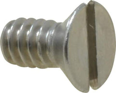 Value Collection - #10-24 UNC, 3/8" OAL Slotted Drive Machine Screw - Flat Head, Grade 18-8 Stainless Steel, Uncoated, Without Washer - Apex Tool & Supply