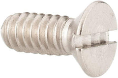 Value Collection - #10-24 UNC, 1/2" OAL Slotted Drive Machine Screw - Flat Head, Grade 18-8 Stainless Steel, Uncoated, Without Washer - Apex Tool & Supply