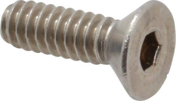 Value Collection - #10-24 UNC, 5/8" OAL Slotted Drive Machine Screw - Flat Head, Grade 18-8 Stainless Steel, Uncoated, Without Washer - Apex Tool & Supply