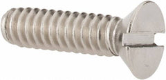 Value Collection - #10-24 UNC, 3/4" OAL Slotted Drive Machine Screw - Flat Head, Grade 18-8 Stainless Steel, Uncoated, Without Washer - Apex Tool & Supply