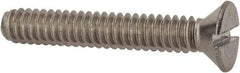 Value Collection - #10-24 UNC, 1-1/4" OAL Slotted Drive Machine Screw - Flat Head, Grade 18-8 Stainless Steel, Uncoated, Without Washer - Apex Tool & Supply
