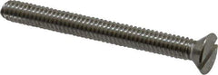 Value Collection - #10-24 UNC, 1-1/2" OAL Slotted Drive Machine Screw - Flat Head, Grade 18-8 Stainless Steel, Uncoated, Without Washer - Apex Tool & Supply