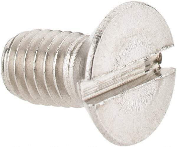 Value Collection - #10-32 UNF, 3/8" OAL Slotted Drive Machine Screw - Flat Head, Grade 18-8 Stainless Steel, Uncoated, Without Washer - Apex Tool & Supply