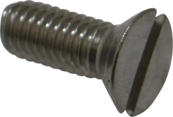 Value Collection - #10-32 UNF, 1/2" OAL Slotted Drive Machine Screw - Flat Head, Grade 18-8 Stainless Steel, Uncoated, Without Washer - Apex Tool & Supply