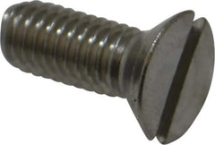 Value Collection - #10-32 UNF, 1/2" OAL Slotted Drive Machine Screw - Flat Head, Grade 18-8 Stainless Steel, Uncoated, Without Washer - Apex Tool & Supply