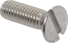 Value Collection - #10-32 UNF, 5/8" OAL Slotted Drive Machine Screw - Flat Head, Grade 18-8 Stainless Steel, Uncoated, Without Washer - Apex Tool & Supply