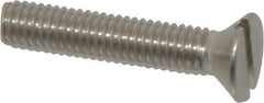 Value Collection - #10-32 UNF, 1" OAL Slotted Drive Machine Screw - Flat Head, Grade 18-8 Stainless Steel, Uncoated, Without Washer - Apex Tool & Supply