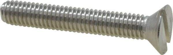 Value Collection - #10-32 UNF, 1-1/4" OAL Slotted Drive Machine Screw - Flat Head, Grade 18-8 Stainless Steel, Uncoated, Without Washer - Apex Tool & Supply