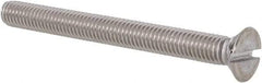 Value Collection - #10-32 UNF, 2" OAL Slotted Drive Machine Screw - Flat Head, Grade 18-8 Stainless Steel, Uncoated, Without Washer - Apex Tool & Supply