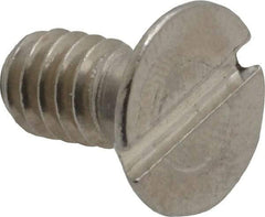 Value Collection - 1/4-20 UNC, 1/2" OAL Slotted Drive Machine Screw - Flat Head, Grade 18-8 Stainless Steel, Uncoated, Without Washer - Apex Tool & Supply