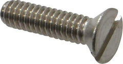 Value Collection - 1/4-20 UNC, 1" OAL Slotted Drive Machine Screw - Flat Head, Grade 18-8 Stainless Steel, Uncoated, Without Washer - Apex Tool & Supply