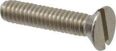 Value Collection - 1/4-20 UNC, 1-1/4" OAL Slotted Drive Machine Screw - Flat Head, Grade 18-8 Stainless Steel, Uncoated, Without Washer - Apex Tool & Supply