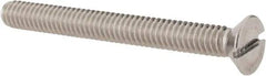 Value Collection - 1/4-20 UNC, 2-1/2" OAL Slotted Drive Machine Screw - Flat Head, Grade 18-8 Stainless Steel, Uncoated, Without Washer - Apex Tool & Supply