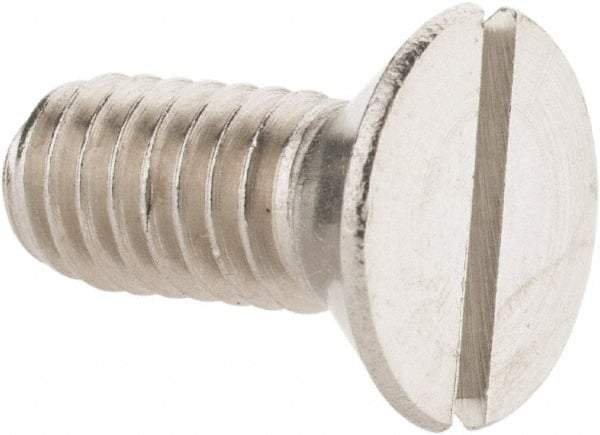 Value Collection - 5/16-18 UNC, 3/4" OAL Slotted Drive Machine Screw - Flat Head, Grade 18-8 Stainless Steel, Uncoated, Without Washer - Apex Tool & Supply