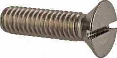 Value Collection - 5/16-18 UNC, 1-1/4" OAL Slotted Drive Machine Screw - Flat Head, Grade 18-8 Stainless Steel, Uncoated, Without Washer - Apex Tool & Supply