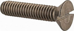Value Collection - 5/16-18 UNC, 1-1/2" OAL Slotted Drive Machine Screw - Flat Head, Grade 18-8 Stainless Steel, Uncoated, Without Washer - Apex Tool & Supply