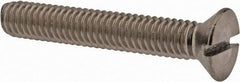 Value Collection - 5/16-18 UNC, 2" OAL Slotted Drive Machine Screw - Flat Head, Grade 18-8 Stainless Steel, Uncoated, Without Washer - Apex Tool & Supply
