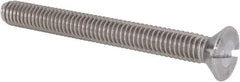 Value Collection - 5/16-18 UNC, 3" OAL Slotted Drive Machine Screw - Flat Head, Grade 18-8 Stainless Steel, Uncoated, Without Washer - Apex Tool & Supply