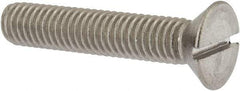 Value Collection - 3/8-16 UNC, 2" OAL Slotted Drive Machine Screw - Flat Head, Grade 18-8 Stainless Steel, Uncoated, Without Washer - Apex Tool & Supply