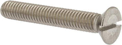 Value Collection - 3/8-16 UNC, 2-1/2" OAL Slotted Drive Machine Screw - Flat Head, Grade 18-8 Stainless Steel, Uncoated, Without Washer - Apex Tool & Supply