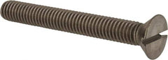 Value Collection - 3/8-16 UNC, 3" OAL Slotted Drive Machine Screw - Flat Head, Grade 18-8 Stainless Steel, Uncoated, Without Washer - Apex Tool & Supply