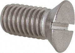 Value Collection - 1/2-13 UNC, 1" OAL Slotted Drive Machine Screw - Flat Head, Grade 18-8 Stainless Steel, Uncoated, Without Washer - Apex Tool & Supply