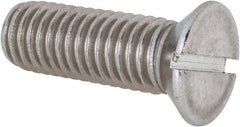 Value Collection - 1/2-13 UNC, 1-1/2" OAL Slotted Drive Machine Screw - Flat Head, Grade 18-8 Stainless Steel, Uncoated, Without Washer - Apex Tool & Supply