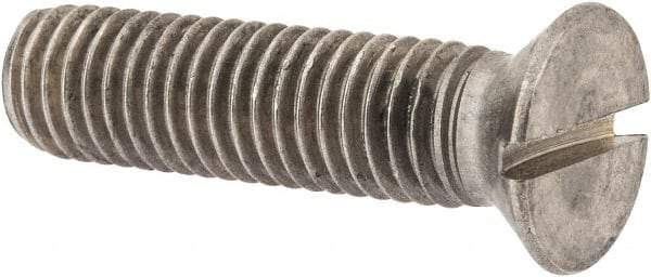 Value Collection - 1/2-13 UNC, 2" OAL Slotted Drive Machine Screw - Flat Head, Grade 18-8 Stainless Steel, Uncoated, Without Washer - Apex Tool & Supply