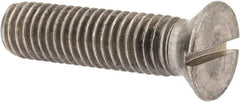Value Collection - 1/2-13 UNC, 2" OAL Slotted Drive Machine Screw - Flat Head, Grade 18-8 Stainless Steel, Uncoated, Without Washer - Apex Tool & Supply