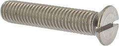 Value Collection - 1/2-13 UNC, 2-1/2" OAL Slotted Drive Machine Screw - Flat Head, Grade 18-8 Stainless Steel, Uncoated, Without Washer - Apex Tool & Supply