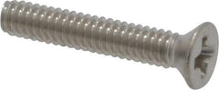 Value Collection - #2-56 UNC, 1/2" OAL Phillips Drive Machine Screw - Flat Head, Grade 18-8 Stainless Steel, Uncoated, Without Washer - Apex Tool & Supply