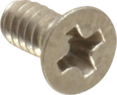 Value Collection - #4-40 UNC, 1/4" OAL Phillips Drive Machine Screw - Flat Head, Grade 18-8 Stainless Steel, Uncoated, Without Washer - Apex Tool & Supply