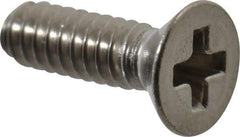 Value Collection - #4-40 UNC, 3/8" OAL Phillips Drive Machine Screw - Flat Head, Grade 18-8 Stainless Steel, Uncoated, Without Washer - Apex Tool & Supply