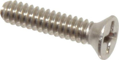 Value Collection - #6-32 UNC, 5/8" OAL Phillips Drive Machine Screw - Flat Head, Grade 18-8 Stainless Steel, Uncoated, Without Washer - Apex Tool & Supply