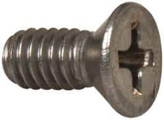 Value Collection - #8-32 UNC, 3/8" OAL Phillips Drive Machine Screw - Flat Head, Grade 18-8 Stainless Steel, Uncoated, Without Washer - Apex Tool & Supply