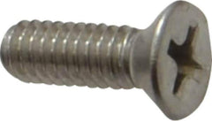 Value Collection - #8-32 UNC, 1/2" OAL Phillips Drive Machine Screw - Flat Head, Grade 18-8 Stainless Steel, Uncoated, Without Washer - Apex Tool & Supply