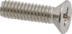 Value Collection - #8-32 UNC, 5/8" OAL Phillips Drive Machine Screw - Flat Head, Grade 18-8 Stainless Steel, Uncoated, Without Washer - Apex Tool & Supply