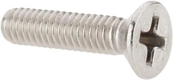Value Collection - #8-32 UNC, 3/4" OAL Phillips Drive Machine Screw - Flat Head, Grade 18-8 Stainless Steel, Uncoated, Without Washer - Apex Tool & Supply