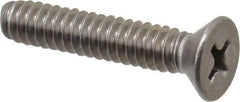 Value Collection - #10-24 UNC, 1" OAL Phillips Drive Machine Screw - Flat Head, Grade 18-8 Stainless Steel, Uncoated, Without Washer - Apex Tool & Supply